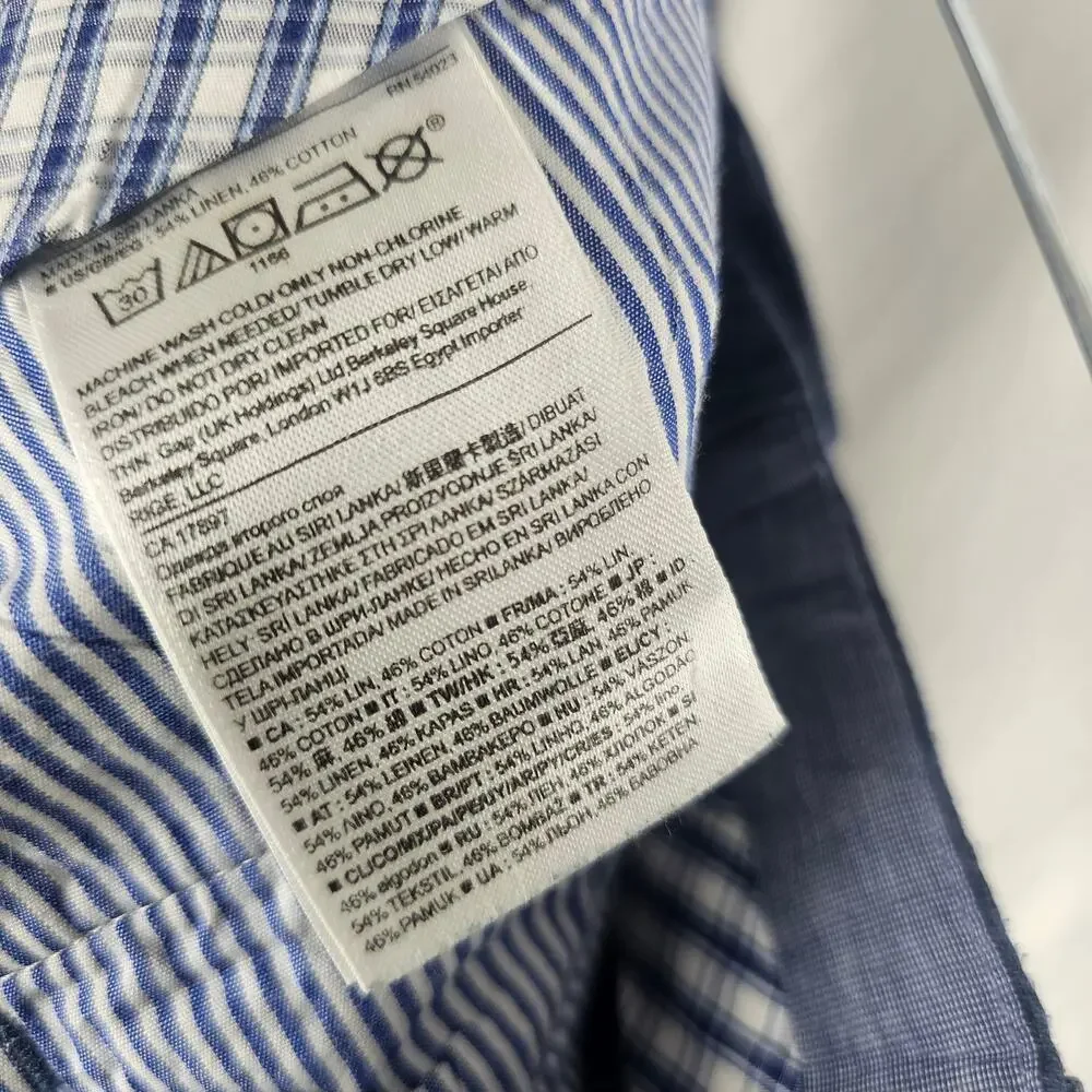 BANANA REPUBLIC Aiden Fit Linen Blend Pants Men's 35x32 Elevated Summer Casual